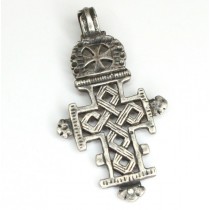 veche cruce coptica. pandant din argint. Etiopia